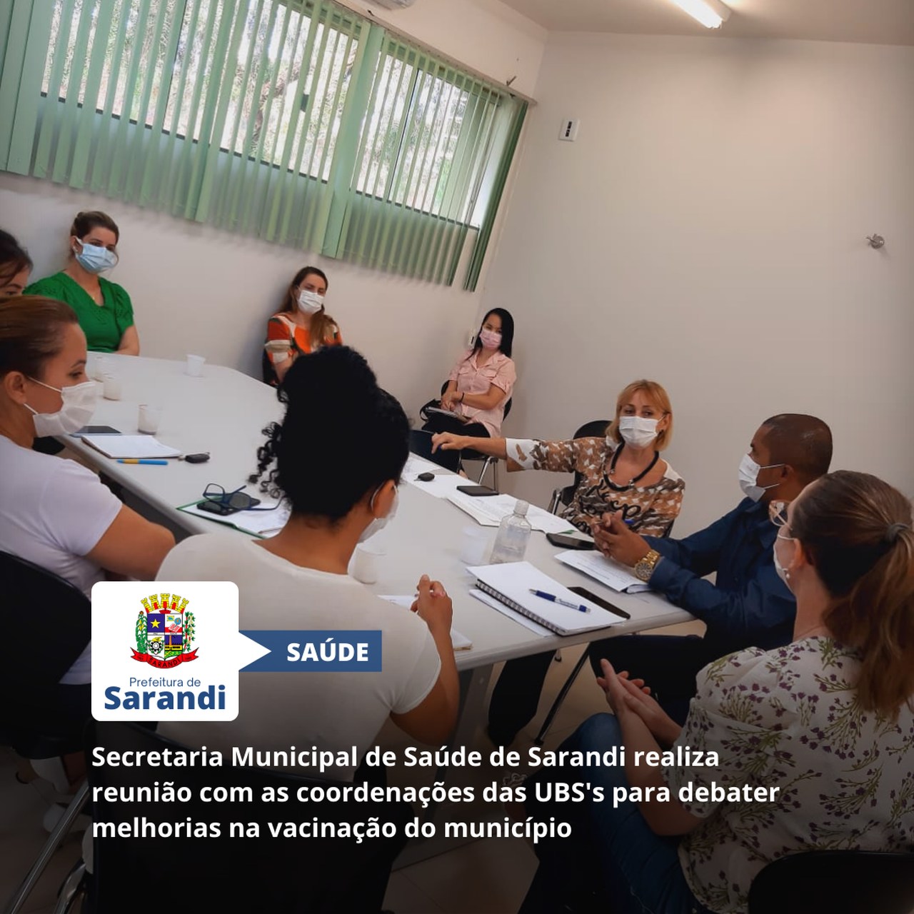 Secretaria de Saúde realiza reunião com as coordenações das UBS's para debater melhorias na vacinação do município